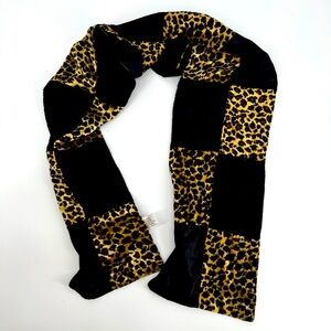 Vintage velvet scarf animal cheetah print